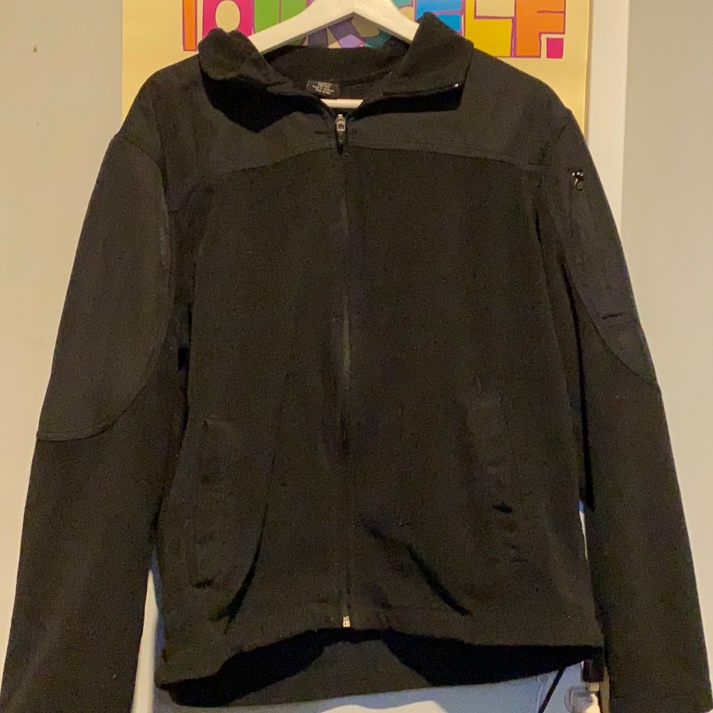 black name brand zip up jacket.